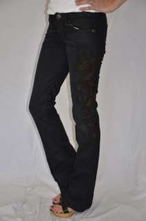 NWT Sinful Denim Embroidered Dragon Bootcut Jeans 26  