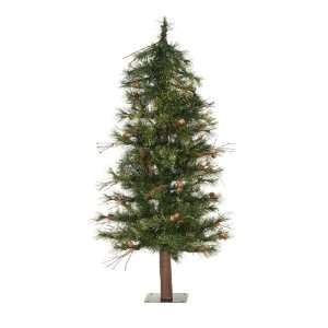   Country Pine Alpine Artificial Christmas Tree   Unlit: Home & Kitchen