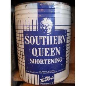  Huge Southern Queen Shortening Can Bucket 