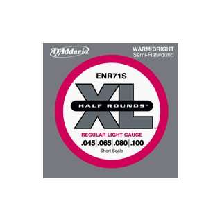   ENR71S Half Rounds Short Scale Bass Strings Set: Musical Instruments
