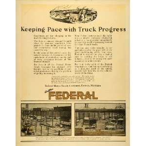 Ad Federal Motor Truck Detroit Michigan Construction Factory Industry 