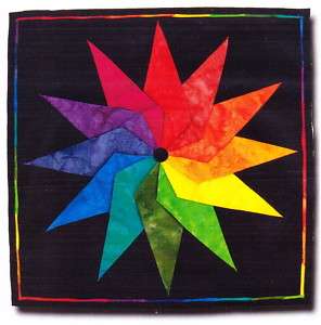 Mini Magic   3D Color Wheel   pieced wall quilt pattern  
