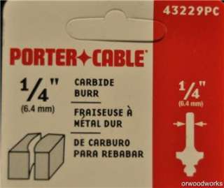 New Porter Cable 43229PC 1/4 Carbide Burr Drywall Bit 43229 Free 