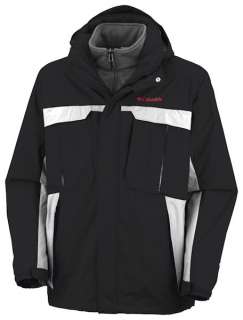 Mens COLUMBIA 3N1 Ski Jacket/Parka/Coat~3X~3XL~Plus Size~Black~~New 