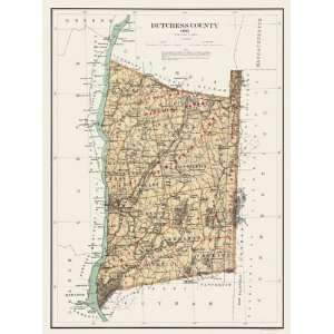  DUTCHESS COUNTY NEW YORK (NY) LANDOWNER MAP 1895
