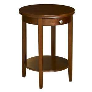  Shelburne Cherry Brown Round Accent Table
