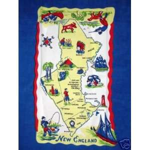   style NEW ENGLAND STATE FLOUR SACK TOWEL rockabilly: Everything Else