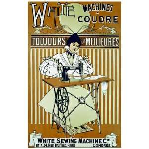  White Machines A Coudre by unknown. Size 14.94 X 23.50 Art 