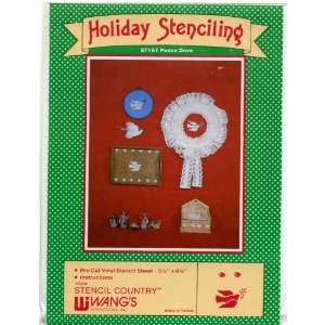  Holiday Stenciling Peace Dove Vinyl Stencil Sheet Office 