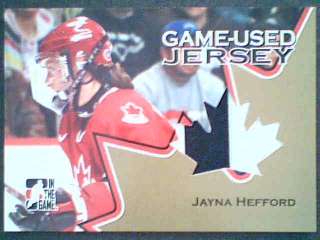 JAYNA HEFFORD 06/07 AUTHENTIC 2 COLOR GAME USED JERSEY  