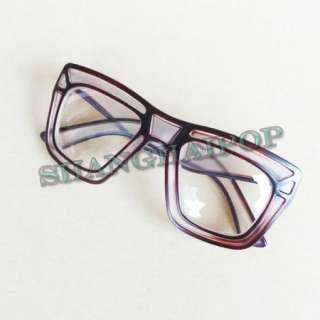 Clear Lens Glasses Large Big Frame Fashion Costume Rock Party Nerd 