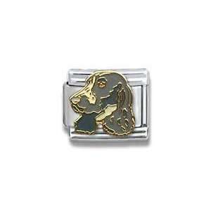 English Setter Dog Breed Canine Collection Italian Charm 18k Gold by 