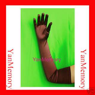Stretch Satin Extra Long Fingered Evening Party Gloves  