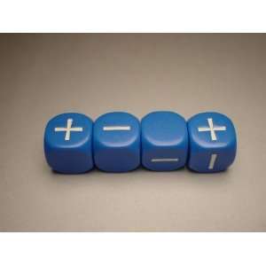  Fudge Dice   Blue (4 dice in plastic tube) Toys & Games