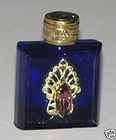Czech Bejeweled Filigree Perfume Bottle PEARL  