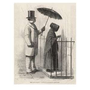  An American Negro Slave Protects His Mistress from Rain at 