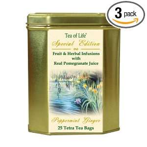 Tea Of Life Special Edition Peppermint Ginger Herbal Blend Flavor, 25 