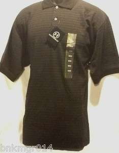   Premium Cotton Black Striped Collar Polo Short Sleeve Shirt  