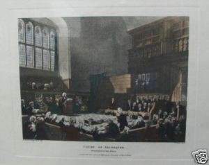 Court Of Exchequer   etching  