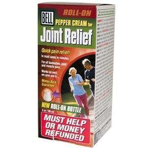  Pepper Cream for Joint Relief 3oz Roll On by Bell Health 