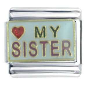  Heart Sister Italian Charm Bracelet: Pugster: Jewelry