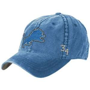  Reebok Detroit Lions Blue Overdye Flex Slouch Hat: Sports 