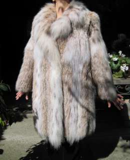 James Galanos natural Russian belly fur Lynx womens fur coat, $20,000 