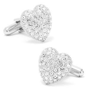  Crystal Heart Cufflinks Jewelry