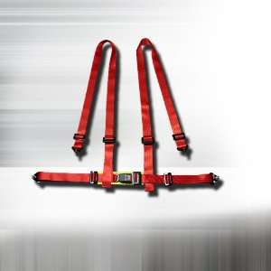  Racing Seat Belt 4 Point Harness   Red: Automotive