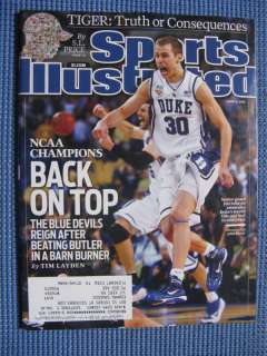 Sports Illustrated DUKE BACK ON TOP Jon Scheyer 2010  