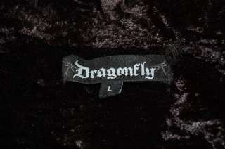 Dragonfly BLACK HOODED SWEATER JACKET MENS WOMENS LARGE  