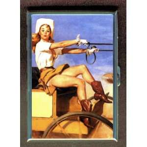 KL WESTERN PIN UP STAGECOACH SEXY ID CREDIT CARD WALLET CIGARETTE CASE 