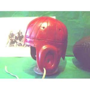  Custom 1930 40s Red University Cincinnati Leather Football Helmet 