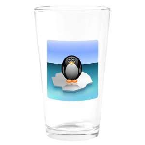  Pint Drinking Glass Cute Baby Penguin 
