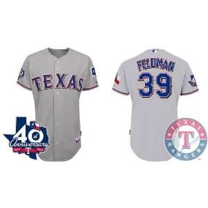 Texas Rangers Authentic MLB Jerseys #39 Scott Feldman Grey Cool Base 