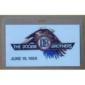 Doobie Brothers June 19, 1988 tour laminate
