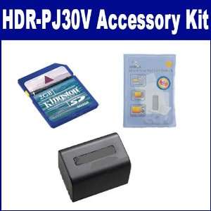  Sony HDR PJ30V Camcorder Accessory Kit includes: KSD2GB 