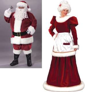 SANTA SUIT and MRS. SANTA CLAUS GOWN Couples Costumes  
