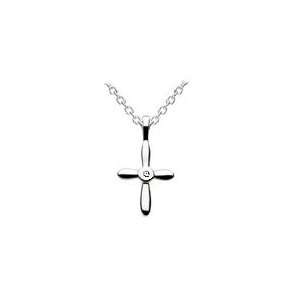   Jewelry   Silver Dainty Diamond Cross Necklace (12 14 Inches) Jewelry