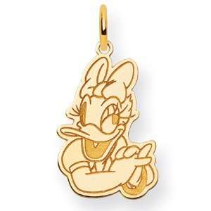 Daisy Duck Charm 3/4in   14k Gold/14k Yellow Gold