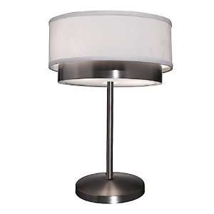  Artcraft Lighting SC788 Scandia Table Lamp, Brushed Nickel 