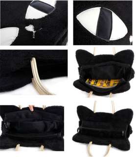 Korean Style Cute Cat Face Lady Hobo Fluffy Bag Shoulder Handbag Hot 