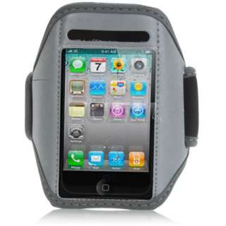 Ecell Premium Range   Armband Sports Strap Case for iPhone 4   Grey