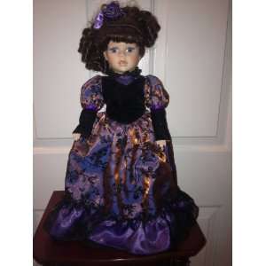  Collectors Choice Dan Dee Porcelain Doll with Deep Purple 