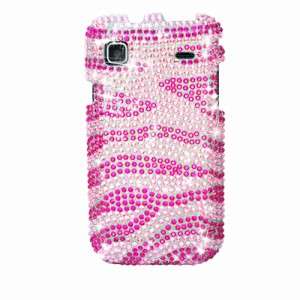 For SAMSUNG T959 VIBRANT GALAXY S Pink Bling Zebra Rhinestone Phone 