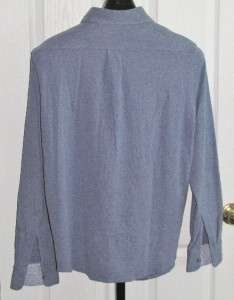 Tricots St. Raphael Mens L/S Button Front Shirt ~ LARGE  