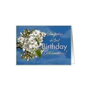  Surprise 43rd Birthday Invitation with White Spring 