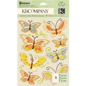  K&Company Edam me Butterfly Grand Adhesions Stickers: Arts 
