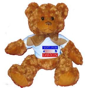  VOTE FOR DAVION Plush Teddy Bear with BLUE T Shirt Toys 