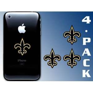   De Lis Cell Phone Sticker (New Orleans Saints Colors) 